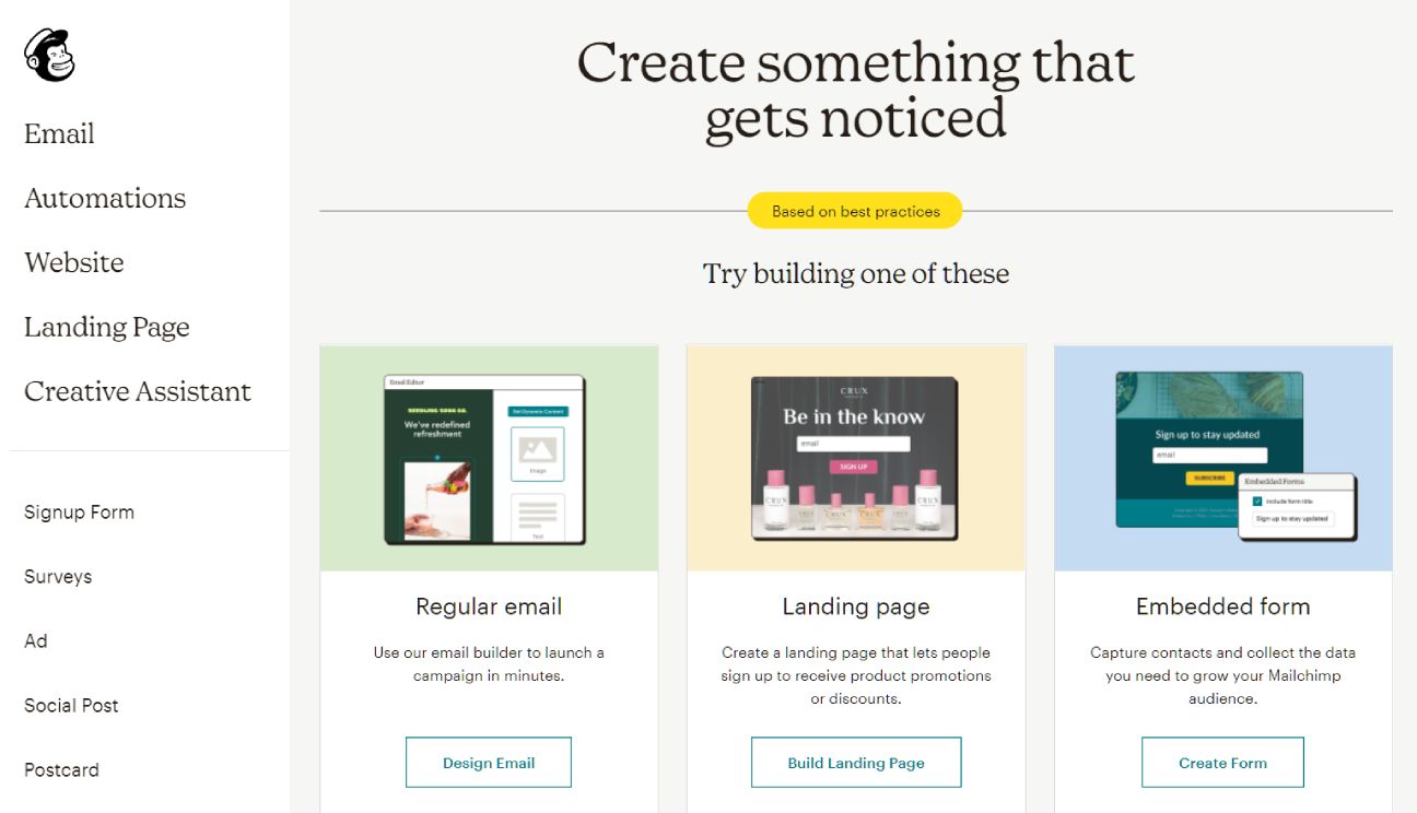 mailchimp dashboard
